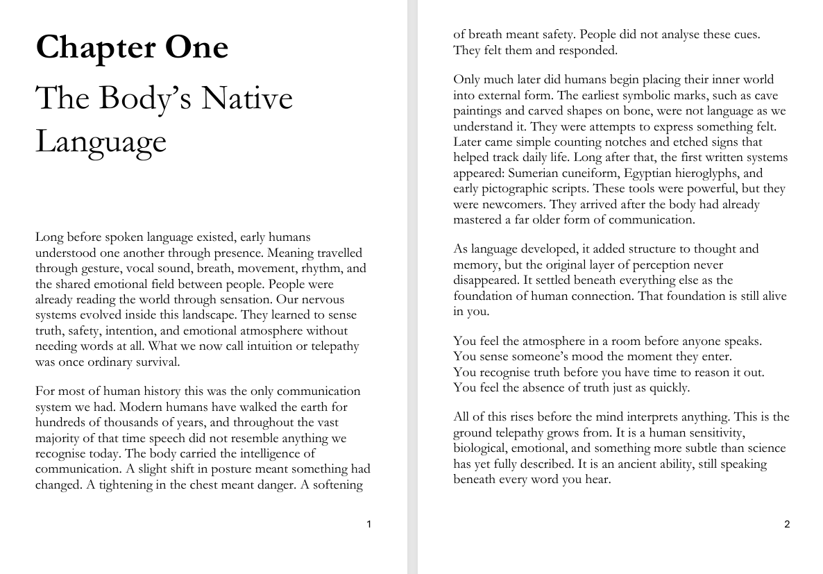 Experience Telepathy sample pages 2