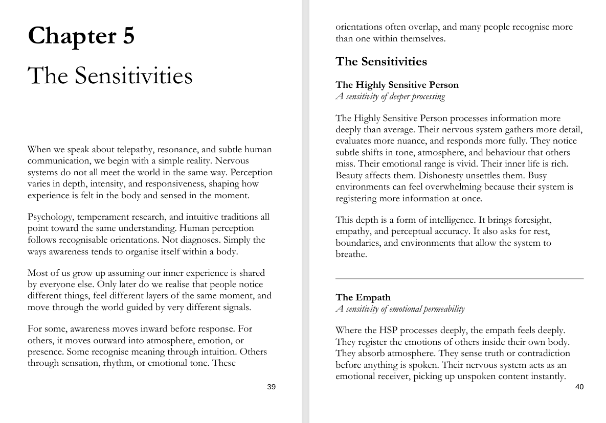 Experience Telepathy sample pages 5