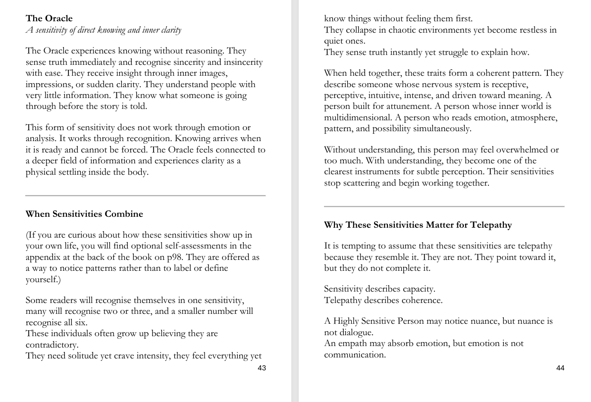 Experience Telepathy sample pages 6